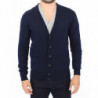 Maglione pullover cardigan in lana e cashmere blu - IT54 - XL