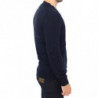 Maglione pullover cardigan in lana e cashmere blu - IT54 - XL