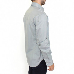 Top camicia casual a maniche lunghe in cotone grigio - IT50 - L