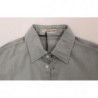 Top camicia casual a maniche lunghe in cotone grigio - IT50 - L