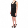 Miniabito elasticizzato foderato in pizzo nero - IT42-M