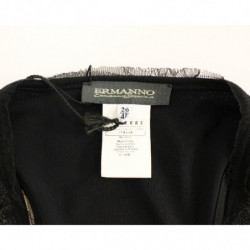 Miniabito elasticizzato foderato in pizzo nero - IT42-M