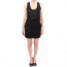 Miniabito elasticizzato foderato in pizzo nero - IT40-S