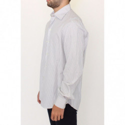 Camicia casual vestibilità regolare a righe bianche grigie - IT50 - L