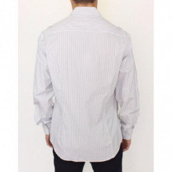 Camicia casual vestibilità regolare a righe bianche grigie - IT50 - L