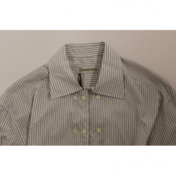 Camicia casual vestibilità regolare a righe bianche grigie - IT50 - L