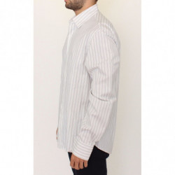 Camicia casual vestibilità regolare a righe nere bianche - IT54 - XL