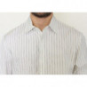 Camicia casual vestibilità regolare a righe nere bianche - IT54 - XL