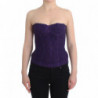 Lingerie viola corsetto bustier top in pizzo floreale - IT2 - S