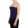 Lingerie viola corsetto bustier top in pizzo floreale - IT2 - S