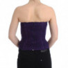 Lingerie viola corsetto bustier top in pizzo floreale - IT2 - S
