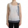 Camicia canotta bianca blu superiore senza maniche - IT46