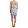 Beachwear Mini abito da spiaggia floreale blu corto - IT46
