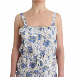 Beachwear Mini abito da spiaggia floreale blu corto - IT46