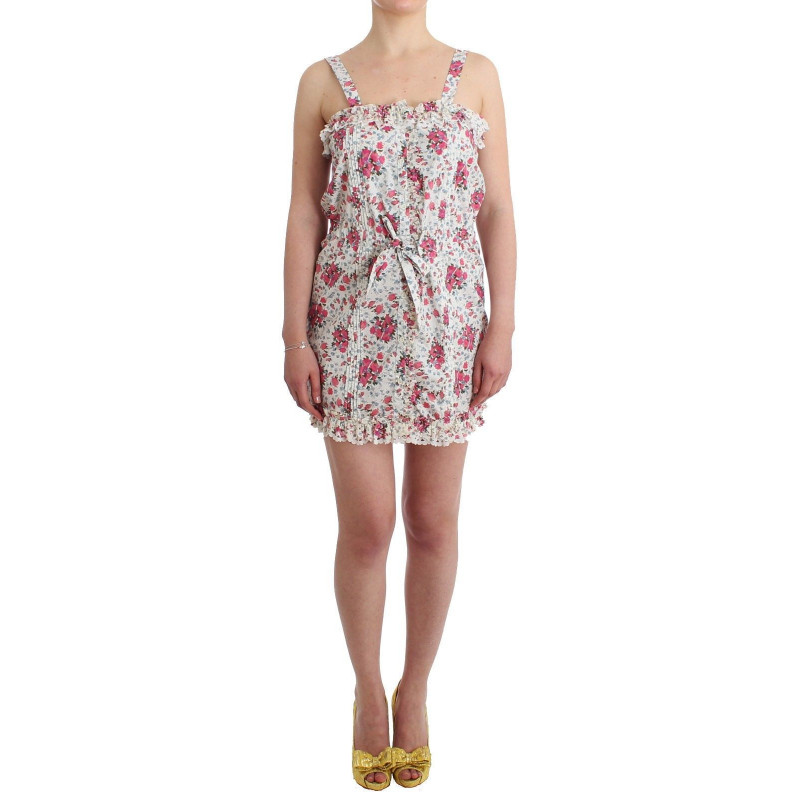 Beachwear Mini abito da spiaggia floreale rosa corto - IT48