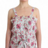 Beachwear Mini abito da spiaggia floreale rosa corto - IT42