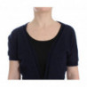 Cardigan in maglione di lana blu lavorato a maglia - IT46 - L