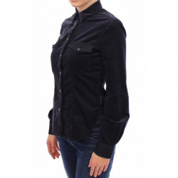 Camicia button down elasticizzata blu - IT40