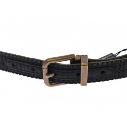 Cintura con logo in pelle blu - 95 CM / 38 INCHES