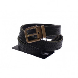 Cintura con logo in pelle blu - 95 CM / 38 INCHES