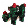 Scarpe cristallo rose pelle serpente broccato verde - EU35/US4.5
