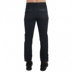 Jeans in denim con pantaloni slim in cotone blu - W34