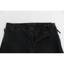 Jeans in denim con pantaloni slim in cotone blu - W34