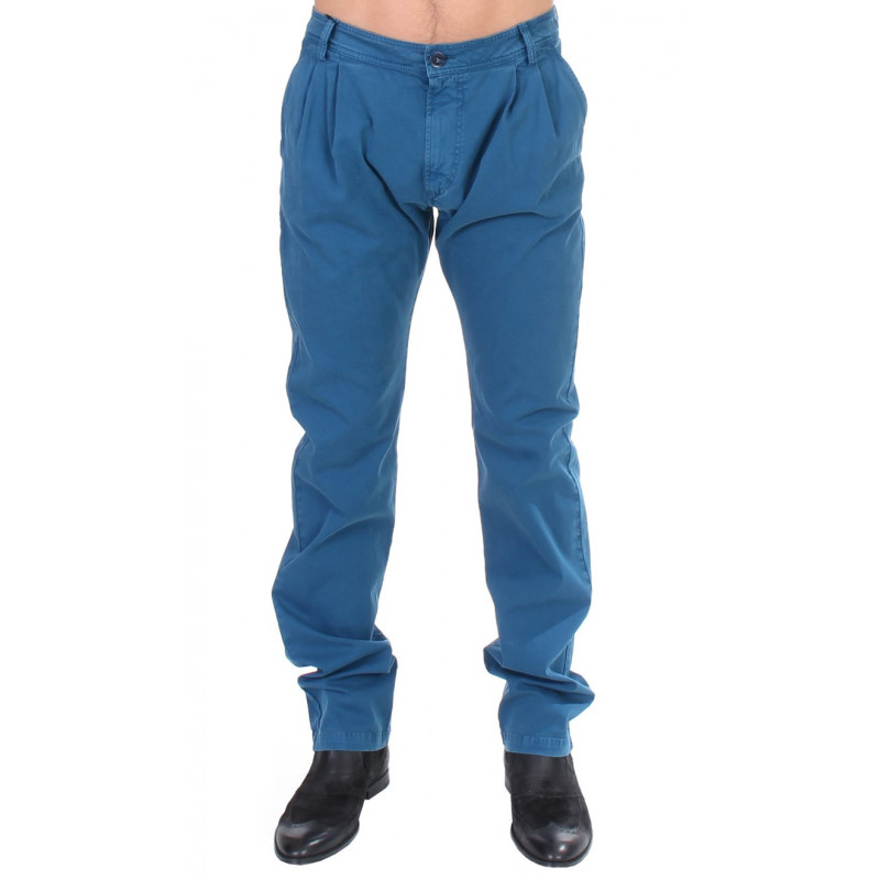 Chino dritti in cotone blu - IT50 - L