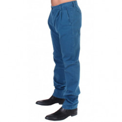 Chino dritti in cotone blu - IT50 - L