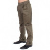 Pantaloni comfort fit in cotone elasticizzato verde - IT48 - M