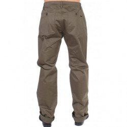 Pantaloni comfort fit in cotone elasticizzato verde - IT48 - M