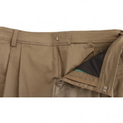 Pantaloni comfort fit in cotone elasticizzato verde - IT48 - M