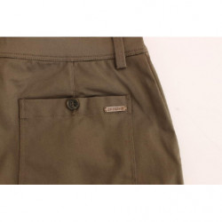 Pantaloni comfort fit in cotone elasticizzato verde - IT48 - M