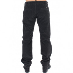 Pantaloni dalla vestibilità dritta cotone velluto coste nero - IT48