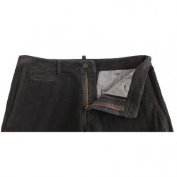 Pantaloni dalla vestibilità dritta cotone velluto coste nero - IT48