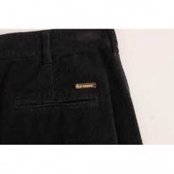 Pantaloni dalla vestibilità dritta cotone velluto coste nero - IT48