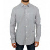 Camicia casual in cotone a righe grigie - IT52 - XL