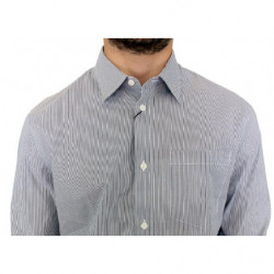 Camicia casual in cotone a righe grigie - IT52 - XL