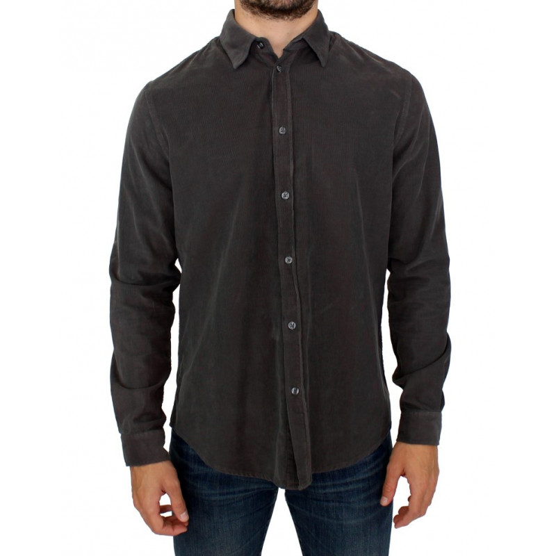 Camicia casual in cotone con bottoni verdi sul davanti - IT48 - M