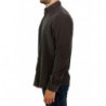Camicia casual in cotone con bottoni verdi sul davanti - IT48 - M