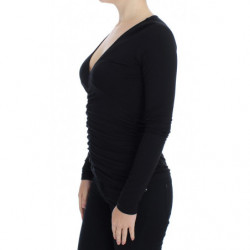 Maglione a maniche lunghe elasticizzato nero - IT40 - XS