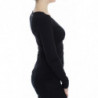 Maglione a maniche lunghe elasticizzato nero - IT40 - XS