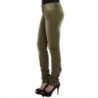 Jeans slim fit in cotone elasticizzato con lavaggio verde - W24