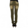 Jeans slim fit in cotone elasticizzato con lavaggio verde - W24
