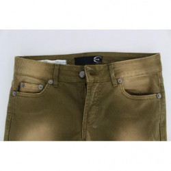 Jeans slim fit in cotone elasticizzato con lavaggio verde - W24