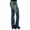 Jeans a vita bassa in cotone blu - W26