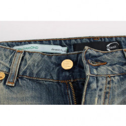 Jeans a vita bassa in cotone blu - W26