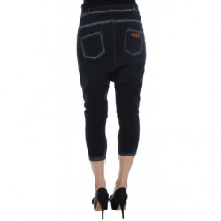 Jeans rilassanti larghi in cotone blu elasticizzato - W26