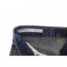 Jeans dal taglio dritto in cotone strappato lavato blu - W26