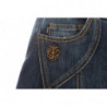Jeans a vita bassa elasticizzati in cotone blu - W26